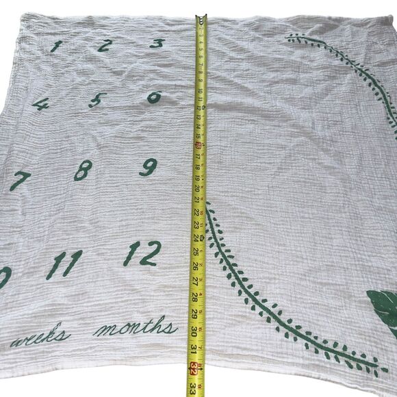 CR Gibson Baby Monthly Milestone Blanket Muslin 100% Cotton - Picture 11 of 13